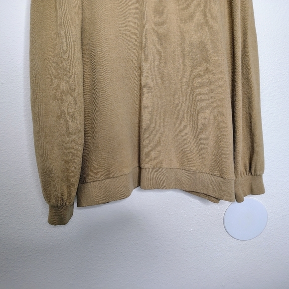 Madewell Women's Tan Balloon Sleeves Full Zip-Up Jacket Sz XL Pockets - Picture 12 of 14